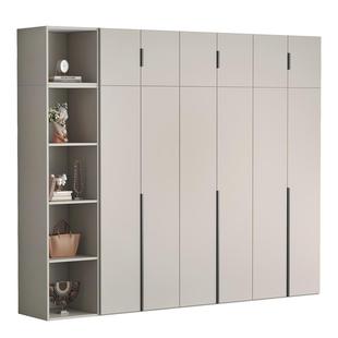 衣柜家用卧室实木生态板组合整体收纳大衣橱出租房用定制简易柜子