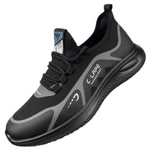 运动鞋男鞋2023春夏季轻便休闲跑步鞋飞织网布透气跑鞋男款鞋子男