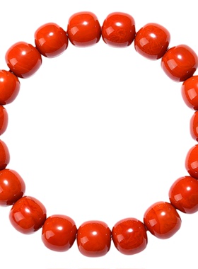原矿凉山南红柿子红男士手串