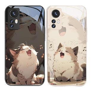 适用小米17promax/15手机壳情侣款civi1s新款12SPro可爱猫咪10S红米k80/k70/k50卡通8网红mix4创意note14液态