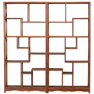 鸡翅木博古架实木中式红木置物架多宝阁客厅隔断茶室茶叶架摆件架