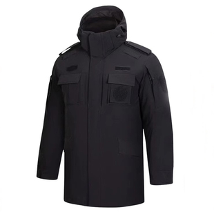 冬季保安大衣棉服加厚男速干保安工作服冬装棉袄棉衣中长款防寒服