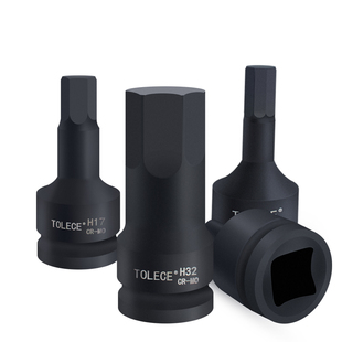 3/4重型内六角旋具套筒外内六角气动液压扳手连体批头19m方口气动