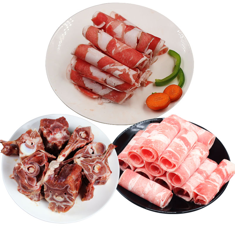 火锅食材组合6斤羊肉片肥牛片