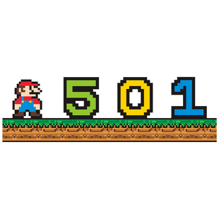 马里奥门牌自粘发光数字门牌号码牌家用2026新款创意卡通超级玛丽