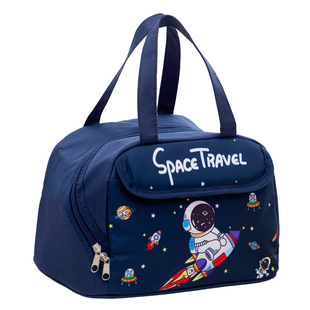 小学生保温饭盒袋子可爱卡通儿童午餐防水大号大容量便当手提拎包