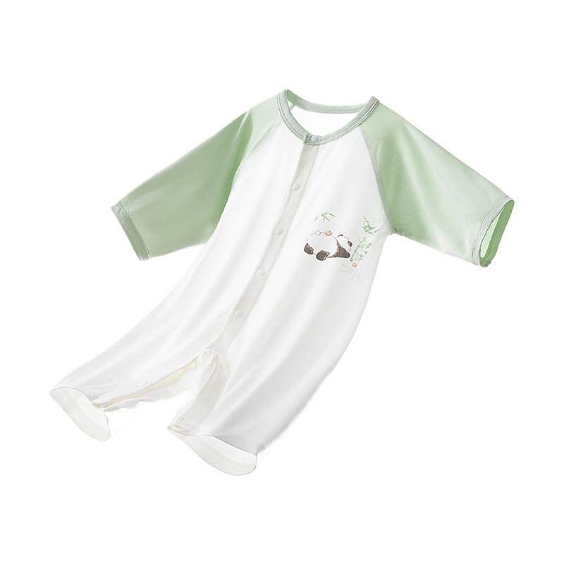 贝肽斯婴儿衣服夏季薄款连体衣长袖男女宝宝空调服婴幼儿睡衣夏天