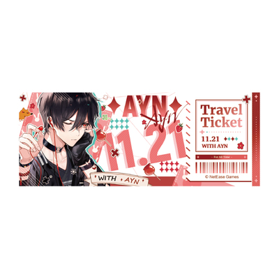 艾漫时空中的绘旅人亚克力车票