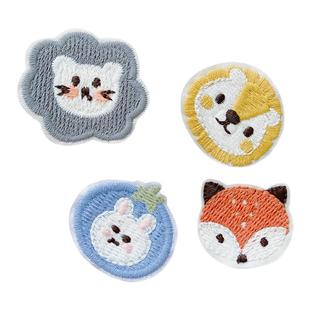 喵爸喵妈布贴补丁百搭卡通小动物刺绣贴布DIY衣服装饰绣花手缝贴