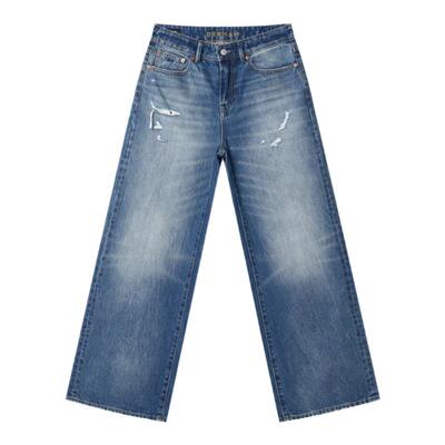 DENHAM女士直筒高腰牛仔裤