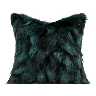 柏洛斯Graceful feather〖斯羽〗高端轻奢真狐狸毛酒店套沙发抱枕