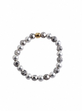 熙素999足银复古做旧锤纹手链