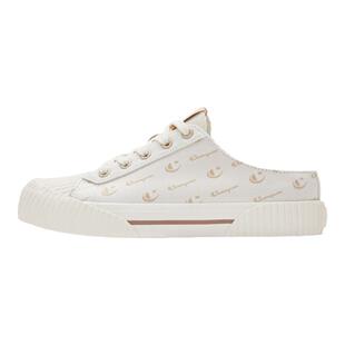 【丹宁老花系列】Champion冠军女鞋帆布鞋冬季运动鞋小白鞋子半拖