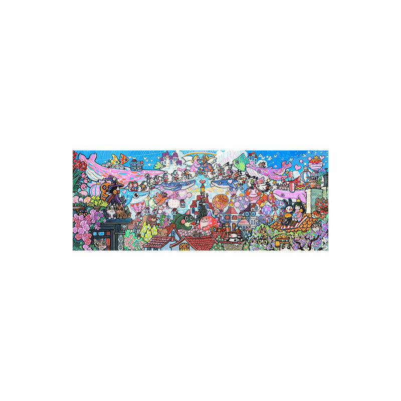 3djp趣味插画拼图全景1000片