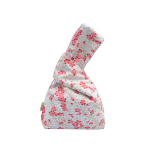 樱花手挽包女日式手挽时尚零钱包可爱手机包女款韩版布艺迷你跑步