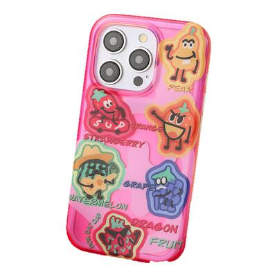 dokdatdap原创水果拼贴苹果15promax手机壳磁吸个性趣味适用iPhone14pro磁吸壳新款插画卡通苹果13抽象小众女