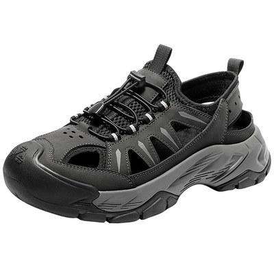 森达猪笼鞋涉水鞋男夏季新款休闲运动厚底老爹洞洞溯溪鞋JDZ26BL5
