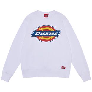 Dickies帝酷适四季款大LOGO印花情侣卫衣男士毛圈布圆领套头上衣