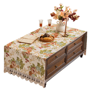 欧式茶几桌布轻奢高级感长方形布艺台布美式防滑遮丑盖布2025新款