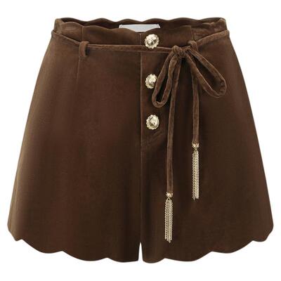 【杜若溪 罗予彤同款】ORA GENESIS2025年冬季新品丝绒刺绣短裤