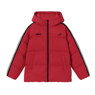 贵人鸟童装女童羽绒服白鸭绒儿童加厚新年红色外套男童冬季拜年服