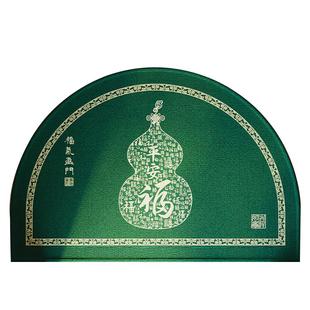 朝东朝南门开运招财半圆地垫绿色风水地毯入户门防滑除尘蹭脚垫厚