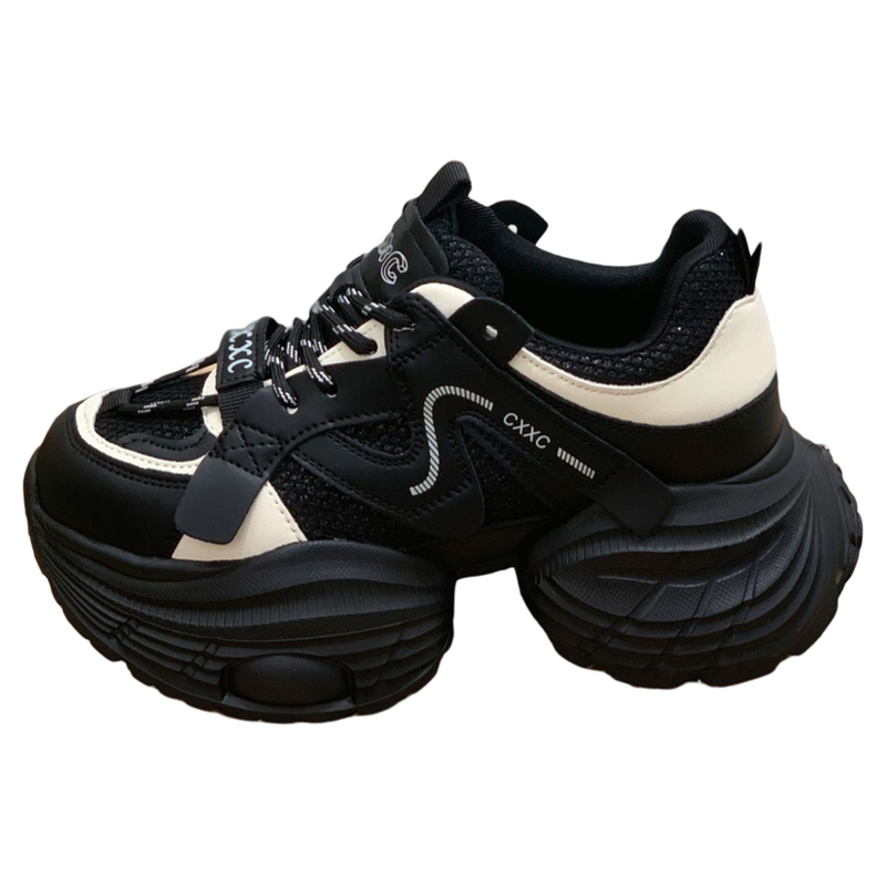 小个子厚底增高6cm真皮熊猫老爹鞋女2025春秋新款轻便复古运动鞋