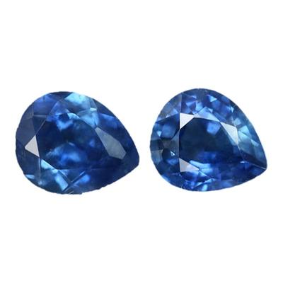 配对天然蓝宝石燕煜珠宝耳坠手链