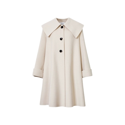 艾诺丝雅诗通勤大翻领毛呢外套