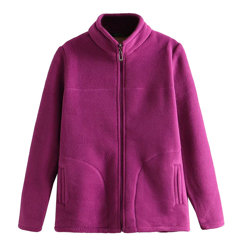 妈妈摇粒绒外套秋装妇女婆婆中老年人抓绒衣奶奶上衣服秋冬季女装