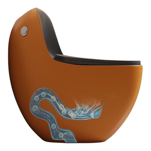 新款个性大冲力卫生间坐便器大口径大管道家用马桶虹吸式马桶