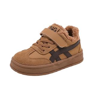 大黄蜂童鞋儿童加绒棉鞋2025冬季新款男童板鞋中大童鞋防滑保暖鞋