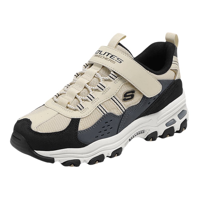 Skechers斯凯奇新款男童魔术贴老爹鞋复古潮流轻质缓震
