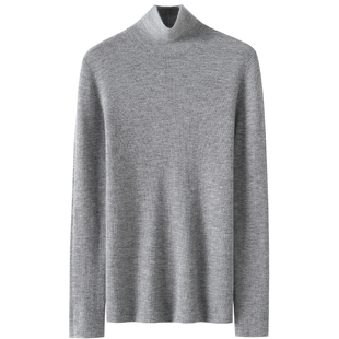 手感太好了吧！高定精纺100%纯羊绒衫女半高领羊绒毛衣打底衫秋冬