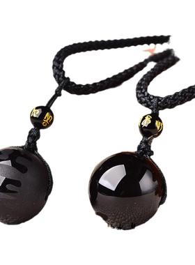 情人节转运珠黑曜石天然招财