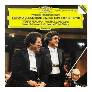 莫扎特交响协奏曲 祖宾梅塔 帕尔曼 进口CD 4154862