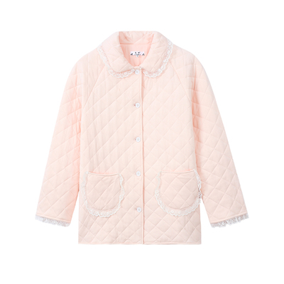 韩系甜美女保暖三层夹棉加厚睡衣