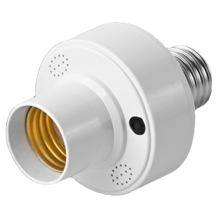 智能语音灯头声控识别口令LED灯泡无线螺口e27通用开关控制灯座