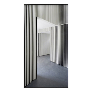 现代简约轻奢延伸感挂画走廊尽头竖版新款装饰画大幅黑白装饰画