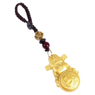 十二生肖财神挂件日进斗金转转钱袋子挂件汽车装饰钥匙扣招财进宝