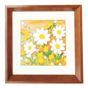 以琳画框立体油画棒画框2毫米中空摆台挂墙相框柚木色作品装裱