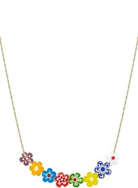 彩色花朵多巴胺项链项链