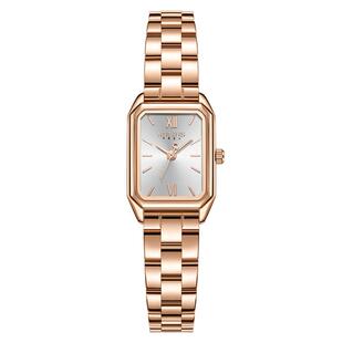 聚利时手表女轻奢小众高级感2026新款时尚潮流方形钢带手表