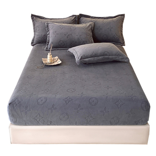 牛奶绒床笠加厚冬季席梦思床垫保护套2024新款全包床单珊瑚绒床罩