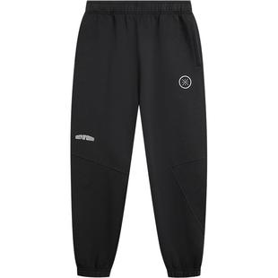 李宁卫裤男士韦德篮球长裤宽松裤子冬季休闲黑色束脚裤针织运动裤