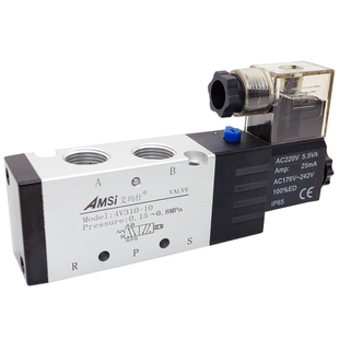 气动电磁阀4V310-10二位五通气阀220V气缸换向阀电磁控制阀24V12V