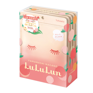 LuLuLun日本山梨·长野限定水蜜桃面膜玻尿酸水润补水保湿35片/盒