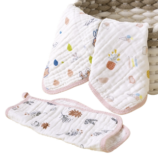 婴儿纱布纯棉口水巾宝宝洗脸超柔软毛巾儿童洗澡新生儿小方巾手帕