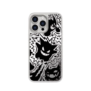 benefit黑色潮酷涂鸦耿鬼17适用于iphone16promax苹果15PRO镜面磁吸手机壳13新款14小米15PRO防摔三星S25