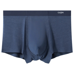 古今平角男士内裤秋冬保暖绒感中腰裤头大码宽松仿羊毛柔软短裤